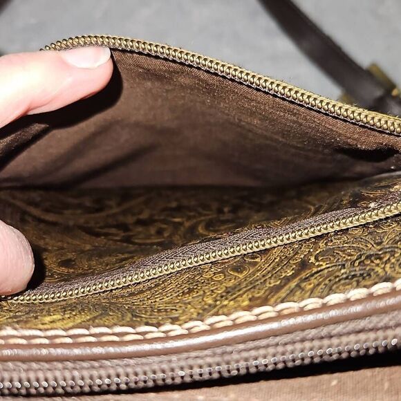 Relic Crossbody Embossed Paisley Pattern Bohemian Vegan Leather Adjustable - Picture 10 of 16